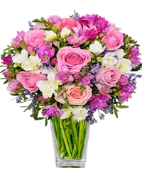 Bouquet toni rosa e bianco